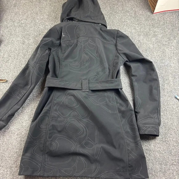 LOLE Women’s Black Glowing Jacket Softshell Fleece lined Hooded Peacoat - Small - Picture 3 of 9